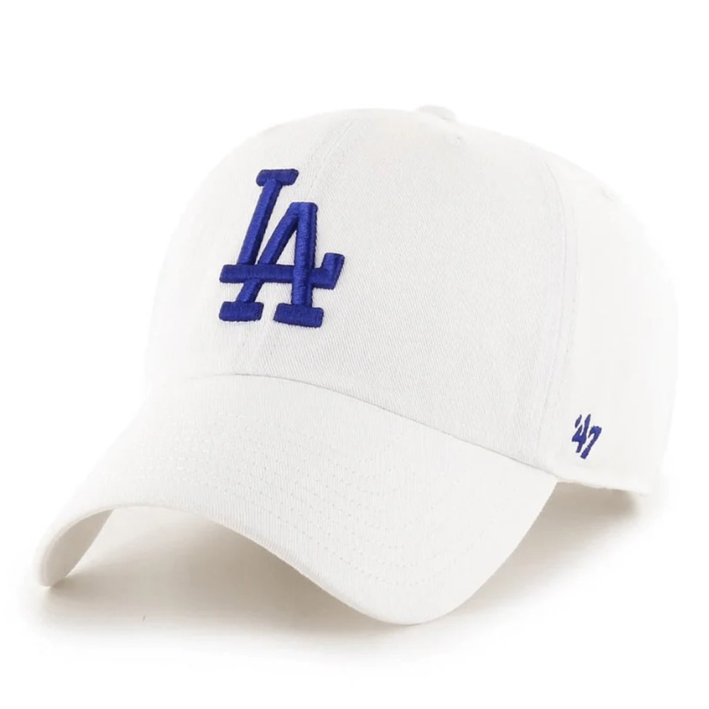 😎 MLB Los Angeles Dodgers adjustable hat white with blue logo